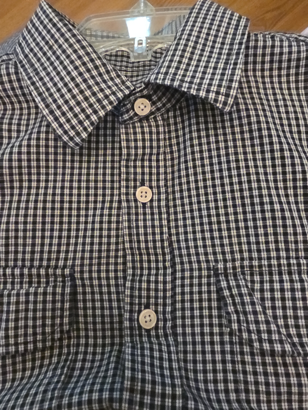 MICHAEL Michael Kors Black and White Checked Button-Down Shirt